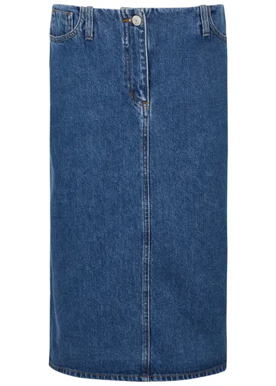 Magda Butrym Denim Midi Skirt In Blue