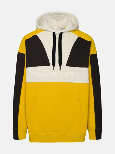 Isabel Marant 'wasil' Yellow Cotton Blend Sweatshirt