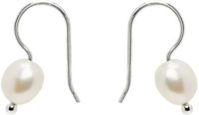 Sophie Buhai Silver South Sea Mermaid Earrings In White Pearl