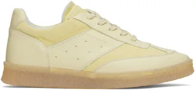 Mm6 Maison Margiela Yellow 6 Court Sneakers In T2316 Anise Flower