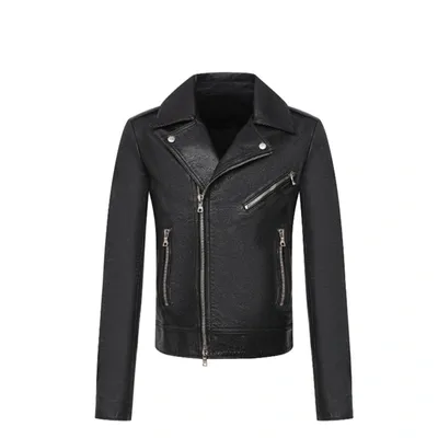 Balmain Leather Jacket In Black