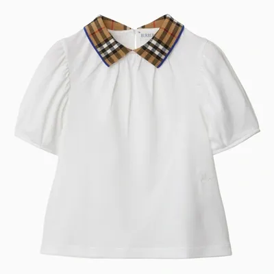 Burberry Kids' Boys White Vintage Check Polo Shirt