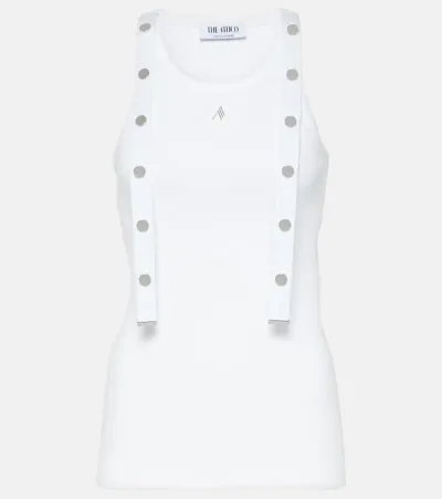 Attico Hardware-detailed Cotton Tank Top In White