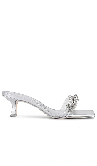 Cult Gaia Women's Lynn 50mm Crystal-embellished Kitten-heel Sandals In Clear