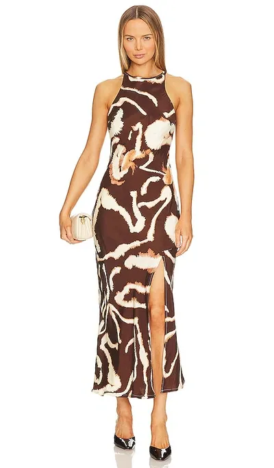 Sovere / Tidal Midi Dress In Chocolate