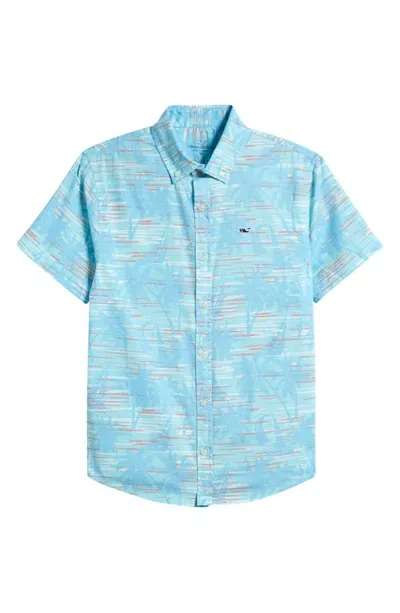 Vineyard Vines Boys' On The Waves Chappy Cotton Classic Fit Button Down Shirt - Little Kid, Big Kid In Island Paradise