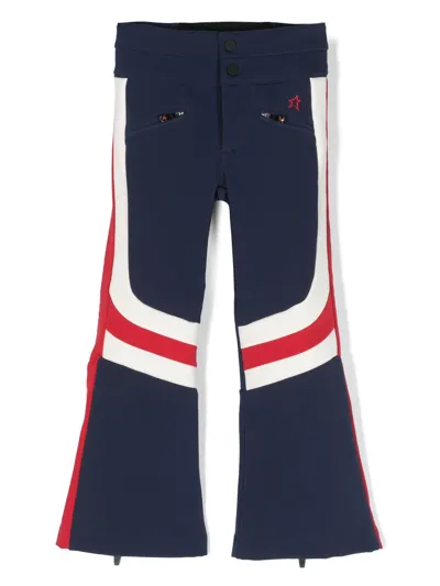 Perfect Moment Kids' Aurora High-rise Flared Ski Pants In Navy