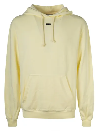 Bluemarble Logo-print Cotton Hoodie In Yellow