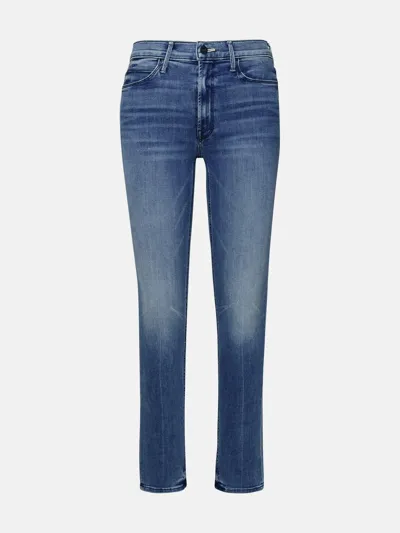 Mother Light Blue Cotton Blend Jeans