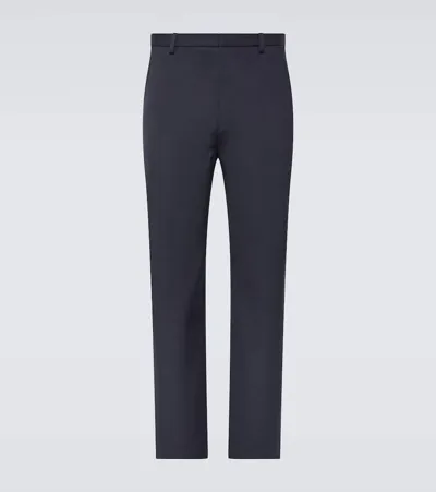 Acne Studios Prop Wool-blend Straight Pants In Blue