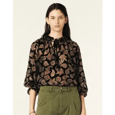 Ba&sh Ba & Sh Ruiz Paisley Blouse In Black