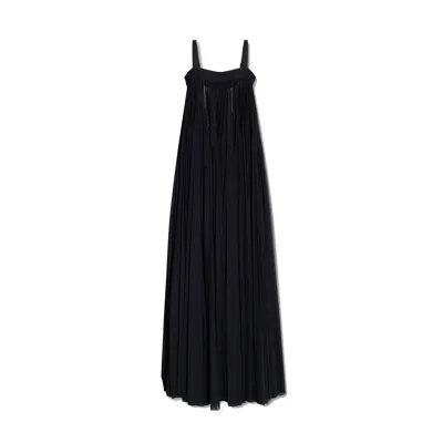 Dolce & Gabbana Maxi Pleated Dress In Black