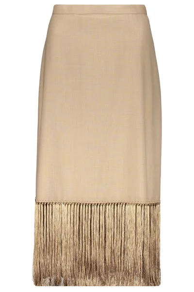 Burberry Midi Skirt In Beige