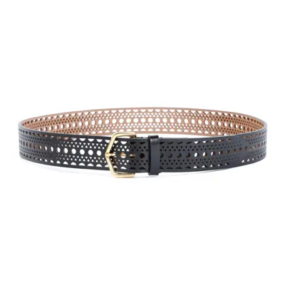 Alaïa Vienne Leather Belt In Black