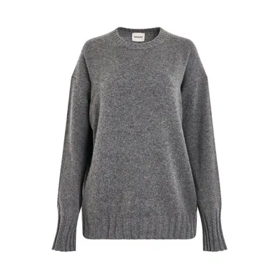 Khaite Camilla Cashmere Sweater In Gray