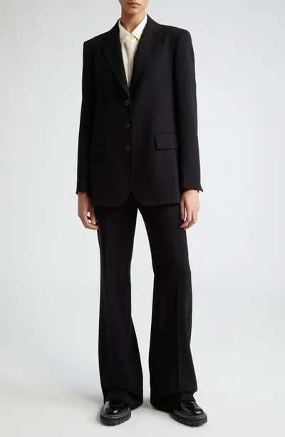 Max Mara Terni Single-breasted Pick Stitch Blazer In 001