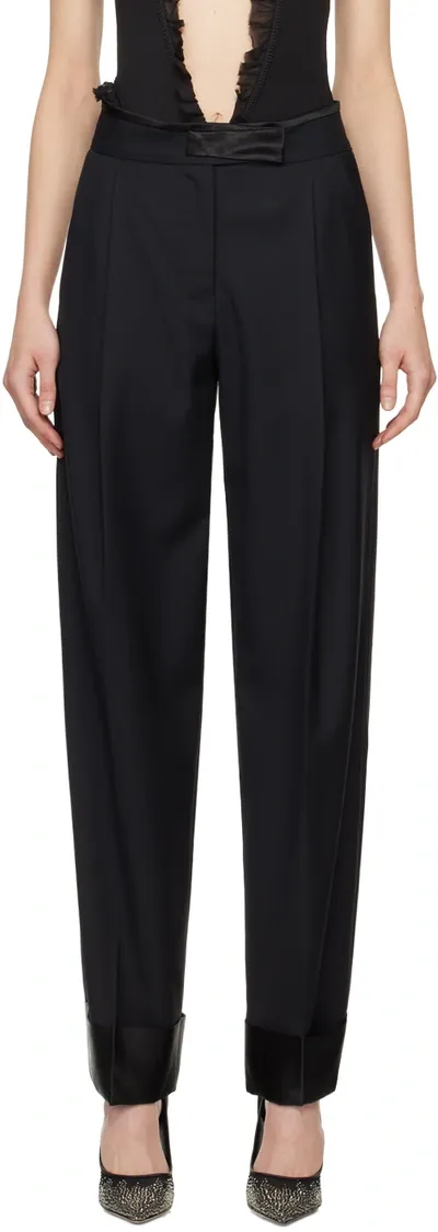 Christopher Esber Black Pegged Trousers