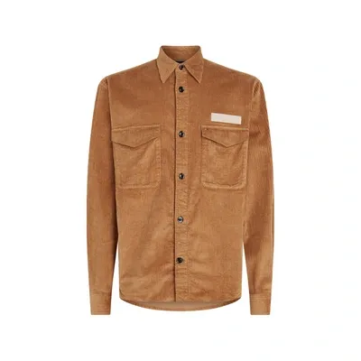 Tommy Hilfiger Corduroy Overshirt In Desert Khaki