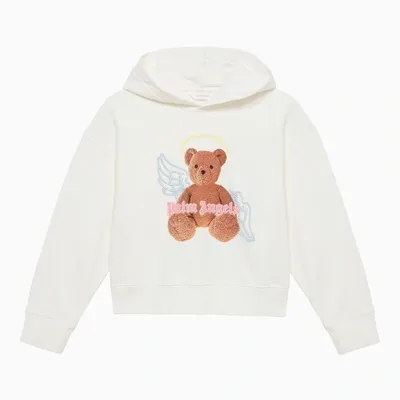 Palm Angels Kids' White Cotton Sweatshirt With Print