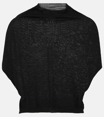 Rick Owens Virgin Wool Top In Black