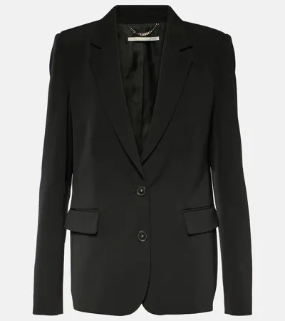 Stella Mccartney Single-breasted Wool Blend Blazer In Black