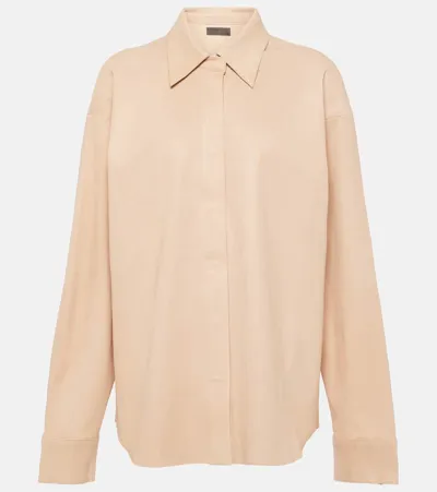 Stouls Simone Leather Top In Beige