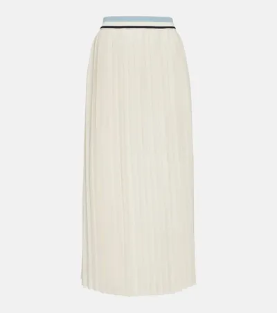 Moncler Pleated Midi Skirt In White