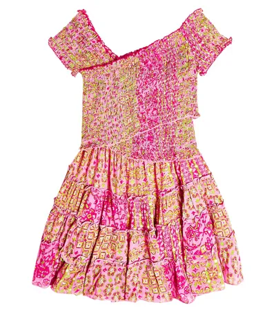 Poupette St Barth Kids' Soledad Floral Dress In Pink