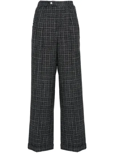 Apc Melissa Plaid Trousers In Blue