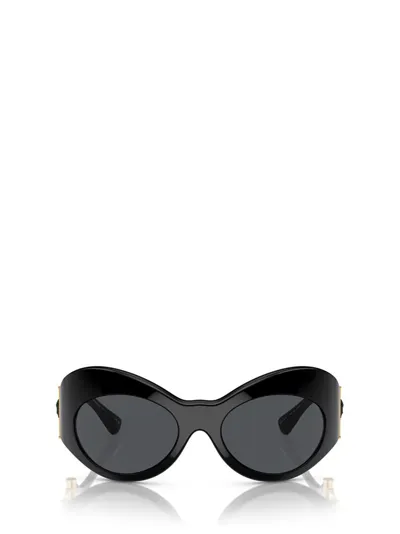 Versace Eyewear Irregular Frame Sunglasses In Black