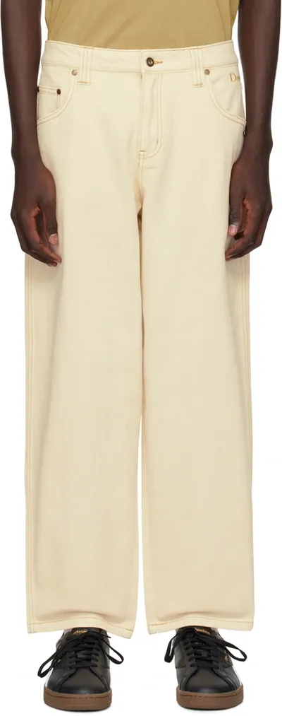 Dime Off-white Baggy Jeans In Warm White