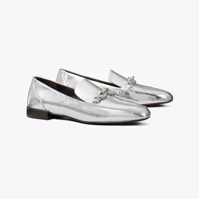 Tory Burch Jessa Loafer In Silver