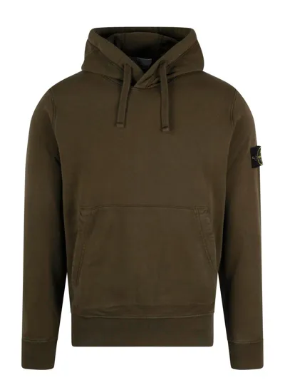 Stone Island Regular Fit Hoodie In Green