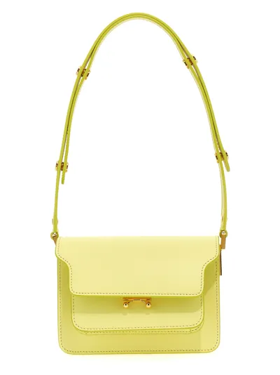 Marni Trunk Mini Shoulder Bag In White