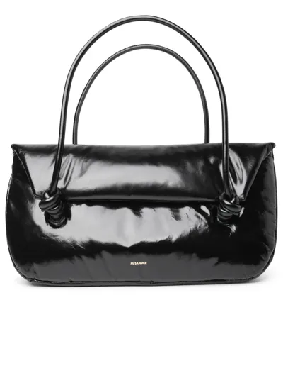 Jil Sander Padded Leather Shoulder Bag In Black