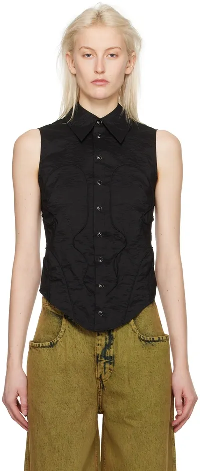 Eckhaus Latta Black Contour Shirt In Tire