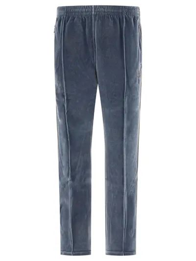 Needles Velour Track Trousers In Blue