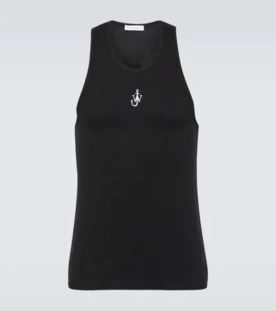 Jw Anderson Printed Vest Top In Black