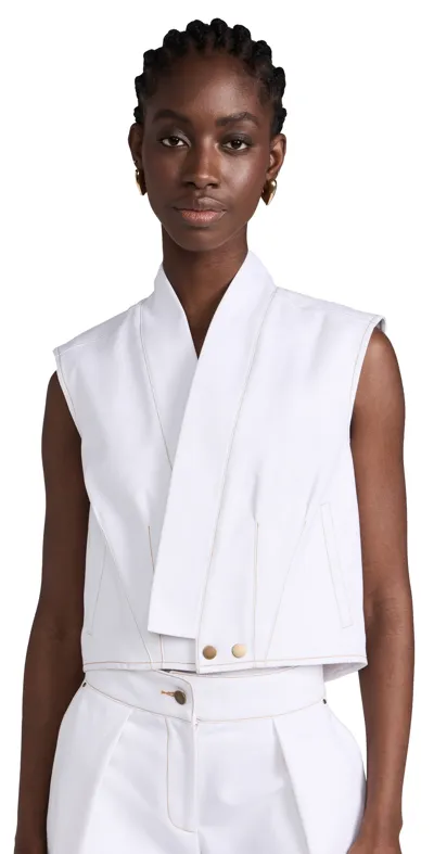 Bach Mai Sculpted Gilet Vest White M