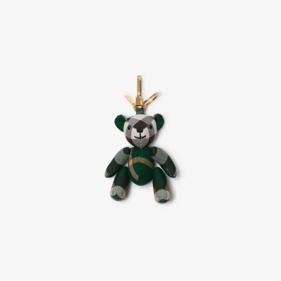 Burberry Thomas Bear Charm In Ivy