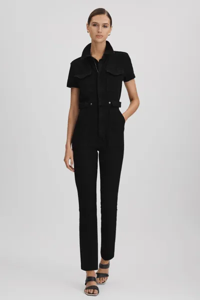 Good American Black  Denim Jumpsuit