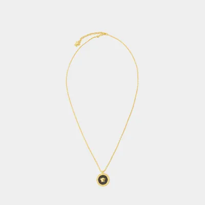 Versace Icon Necklace  -  - Metal - Black In Gold