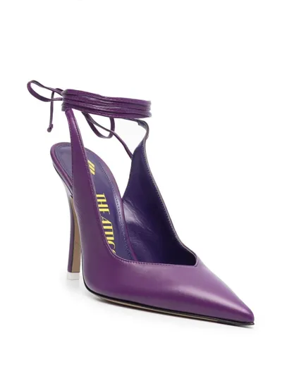 Attico Venus Leather Pumps In Purple