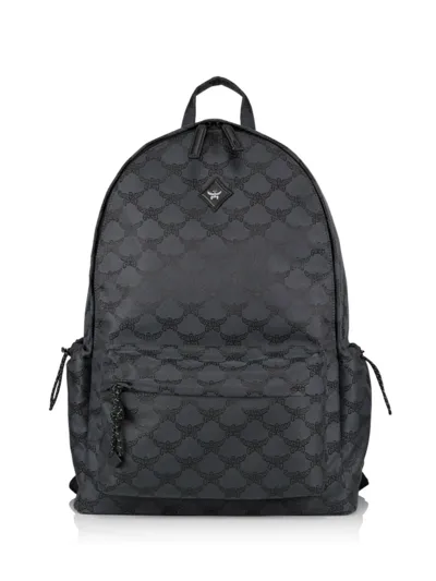 Mcm Himmel Lauretos Jacquard Backpack In Dark Grey