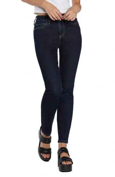 Hint Of Blu Mid Rise Skinny Jeans In Lucca Blue