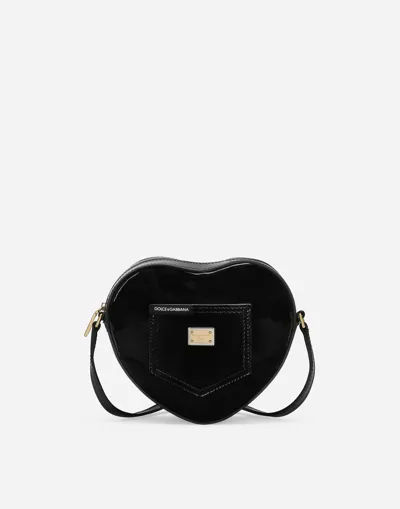 Dolce & Gabbana Dg Girlie Heart Bag In Black