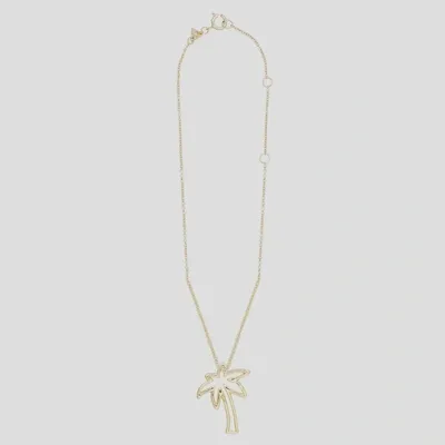 Alíta 9kt Gold Palmera Pendant Necklace In Golden