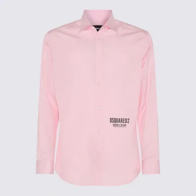 Dsquared2 Pink Cotton Shirt In Nude & Neutrals