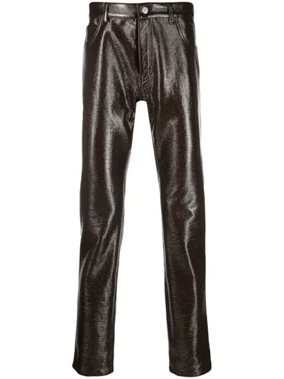 Courrèges Vinyl Pants In Brown