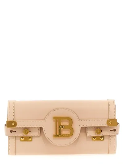 Balmain B-buzz 23 Clutch Pink In Beige